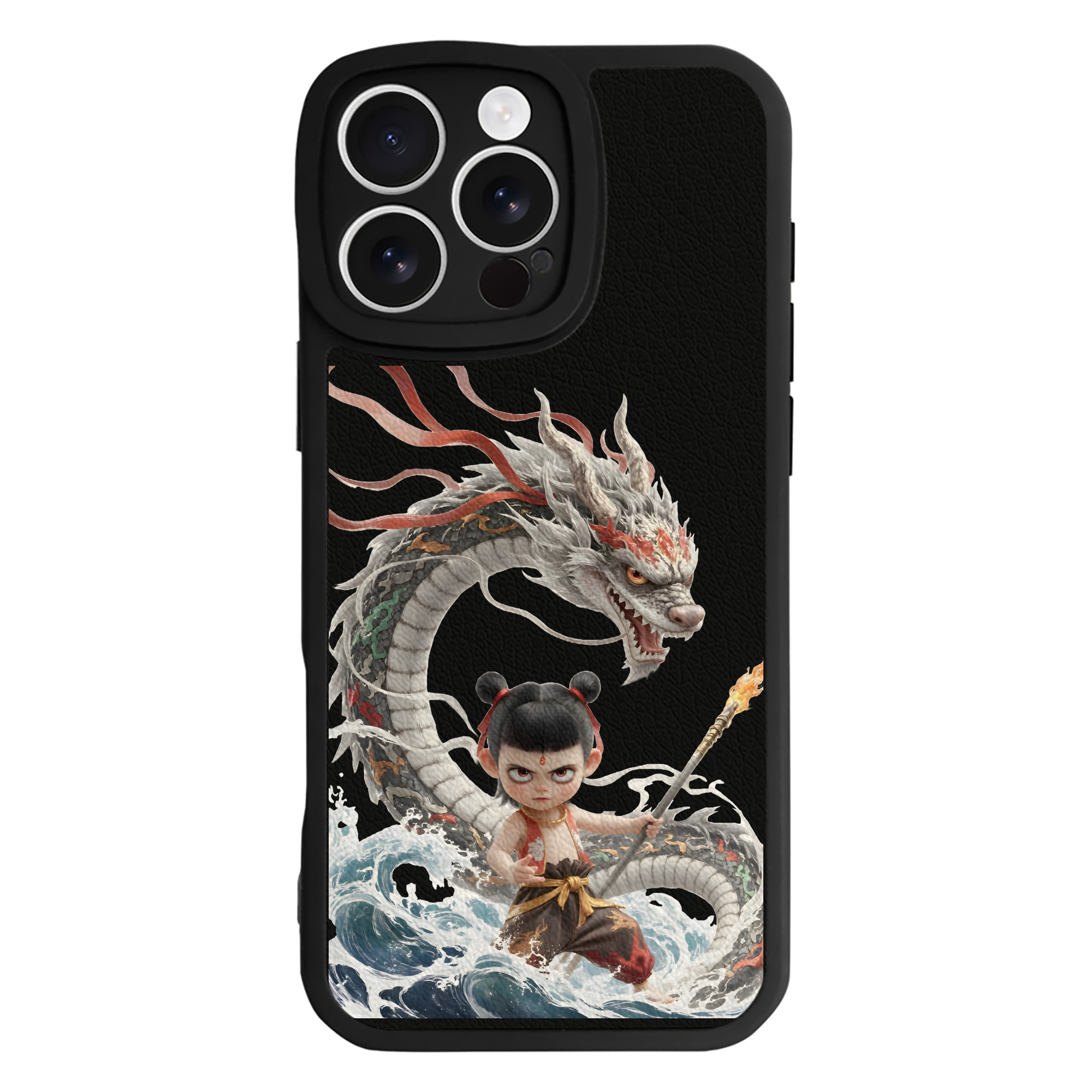 （画像用） Ne Zha 2 ナタ 魔童の大暴れ 【iPhone 16シリーズ対応】シリコンスマホケース（レザー調） 材質：シリコン